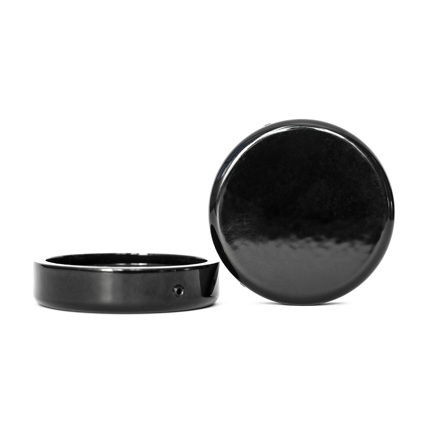 Killer Custom, fork tube cap bolt covers, Black, Gloss