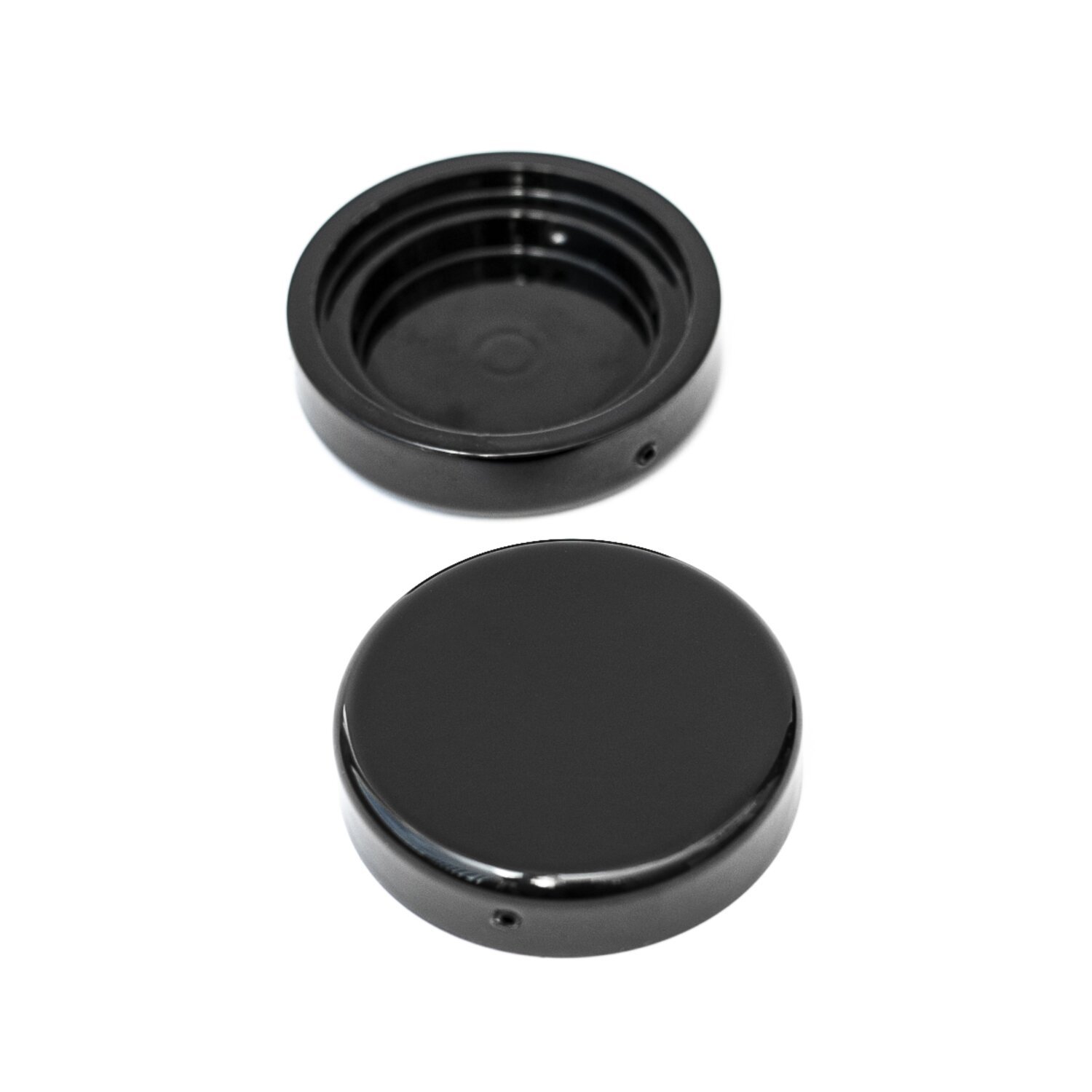 Killer Custom, fork tube cap bolt covers, Black, Gloss