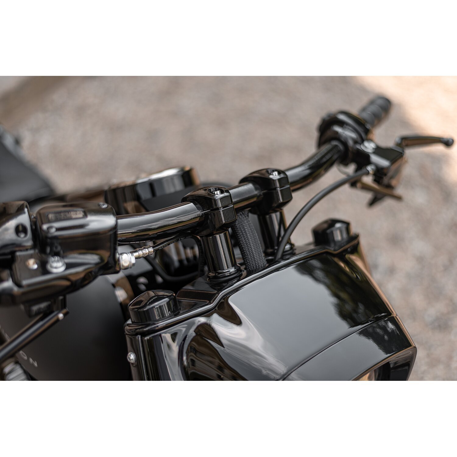 Killer Custom, 3" risers for 1-1/4" bars, Black, Gloss