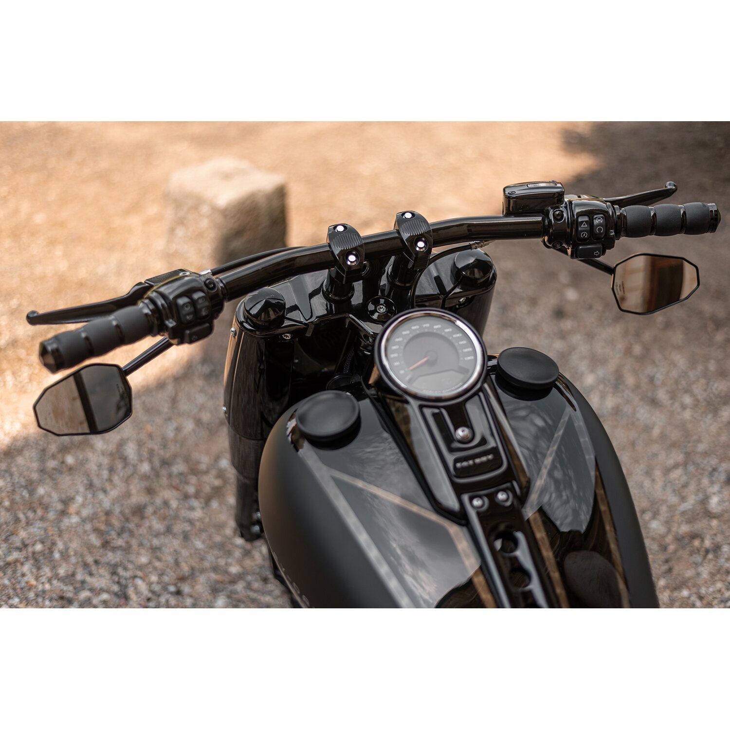 Killer Custom, 3" risers for 1-1/4" bars, Black, Gloss
