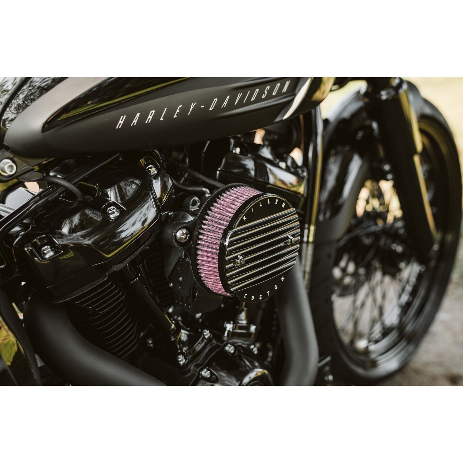 Killer Custom, 'Streamliner' cover. For S&S Stealth, Black, Matte