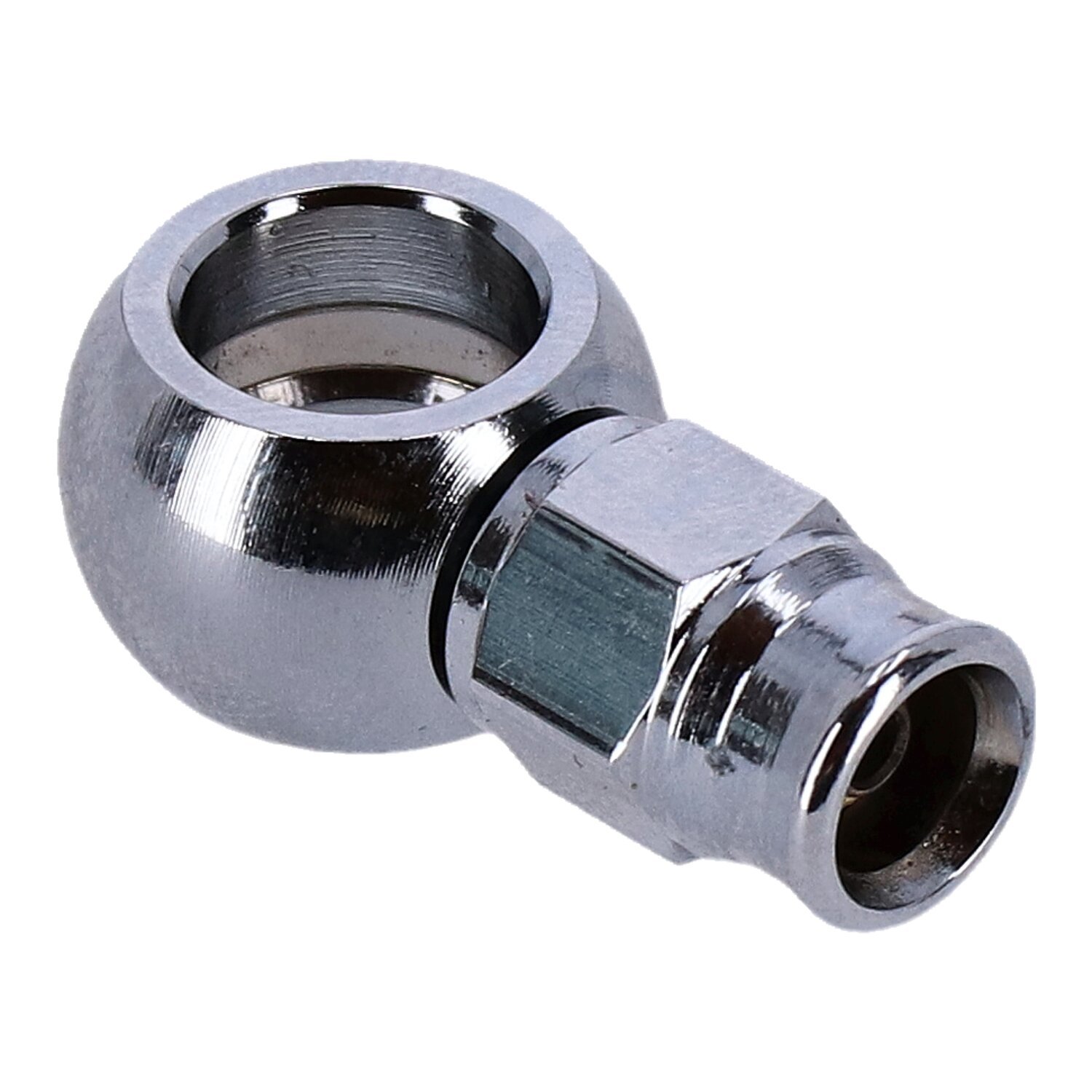 Goodridge, 7/16" (11mm) banjo fitting short neck, Chrome