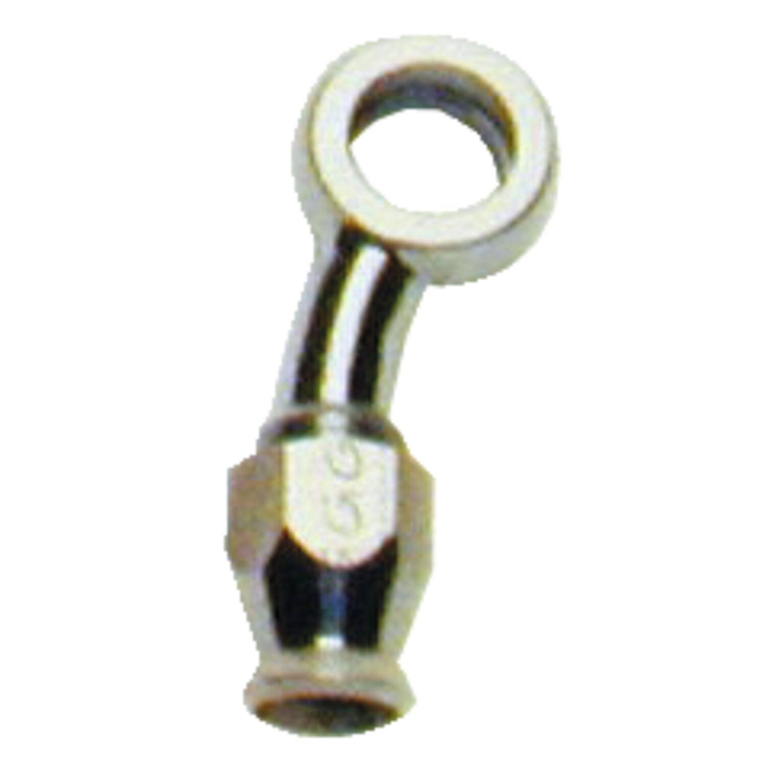 Goodridge, 3/8" (10mm) banjo fitting 20 degree side bend, Chrome