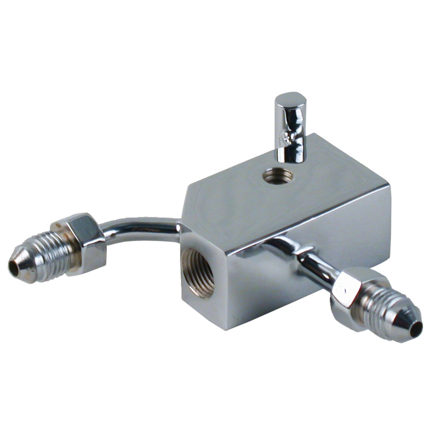 Goodridge, steel brake tee, Chrome