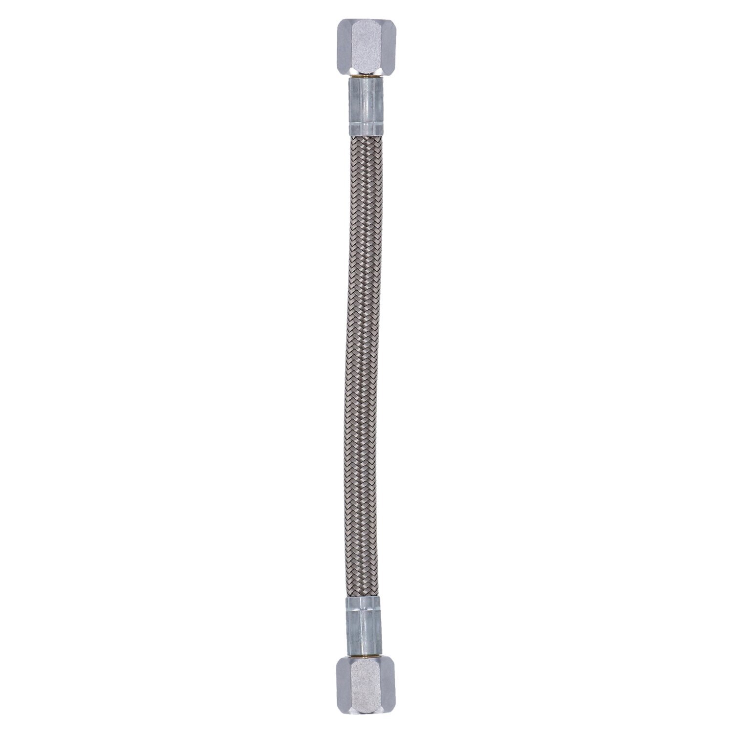 Goodridge, universal pre-assembled oil line. 7", Chrome