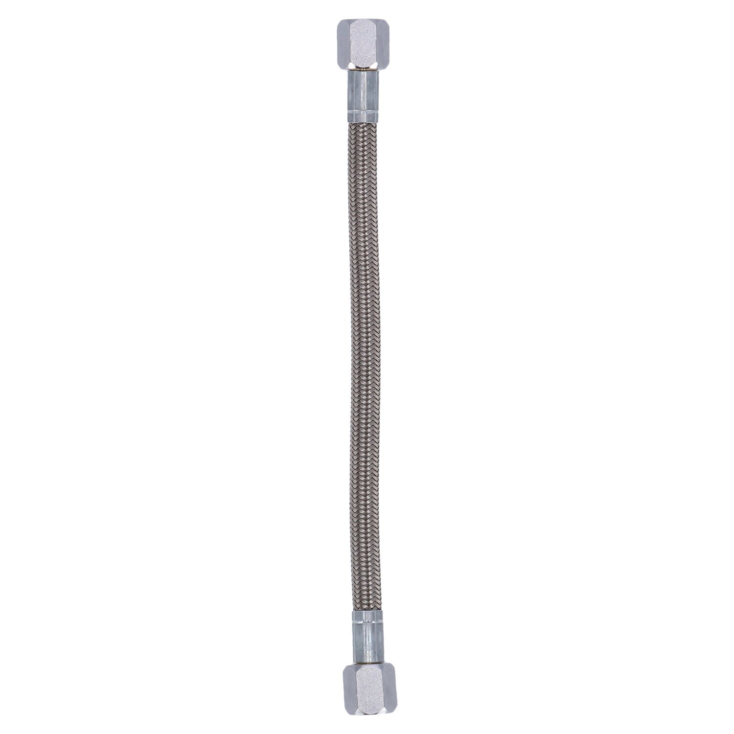 Goodridge, universal pre-assembled oil line. 8", Silver, Polished