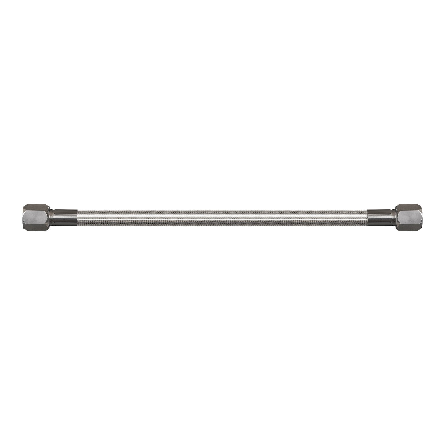 Goodridge, universal pre-assembled oil line. 13", Chrome