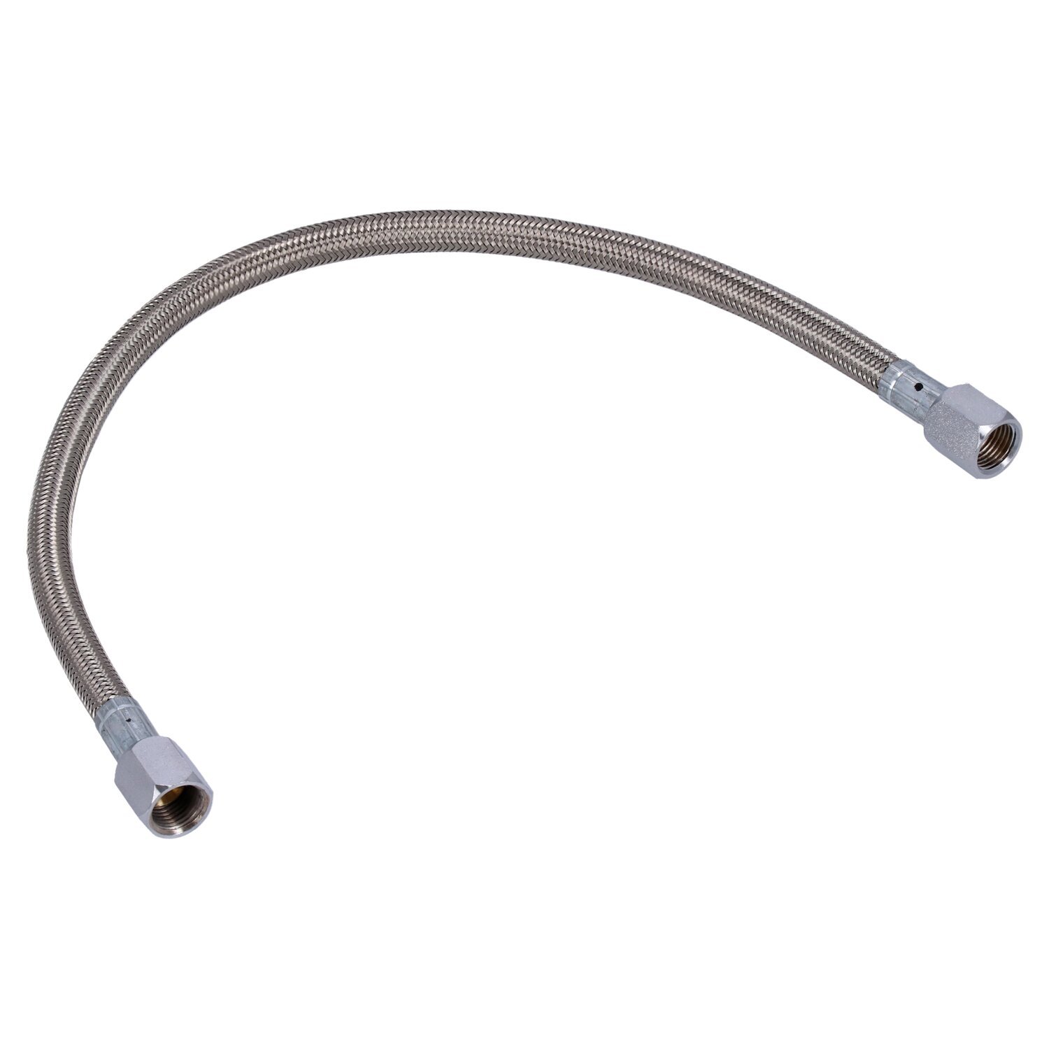 Goodridge, universal pre-assembled oil line. 16", Chrome