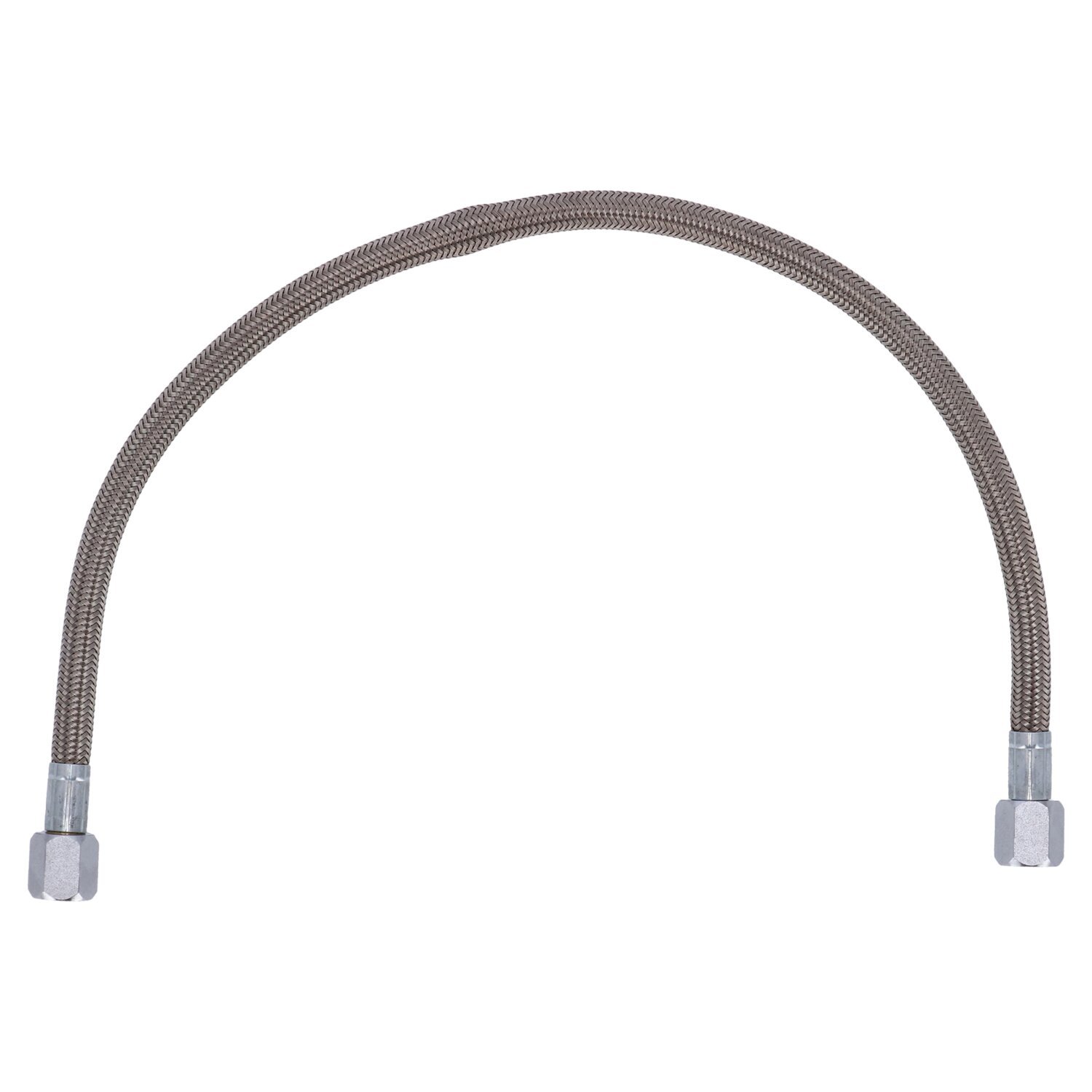 Goodridge, universal pre-assembled oil line. 19", Chrome