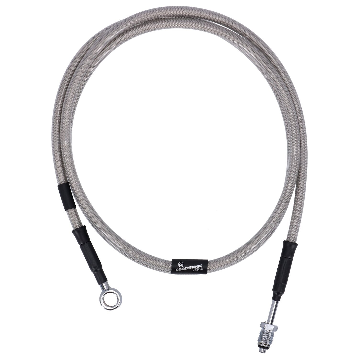 Goodridge hydraulic clutch line kit 63", clear coated, Silver