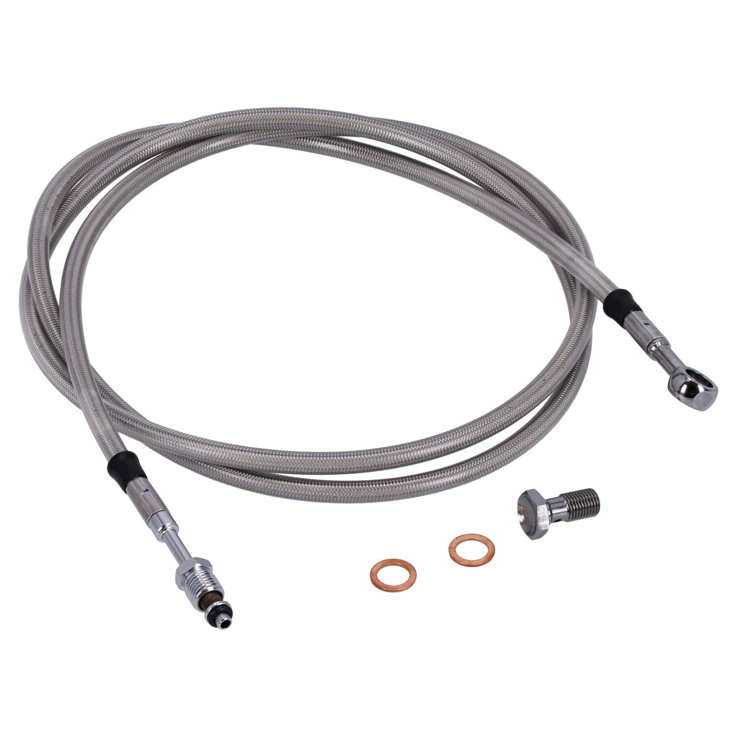 Goodridge hydraulic clutch line kit 65", clear coated, Silver