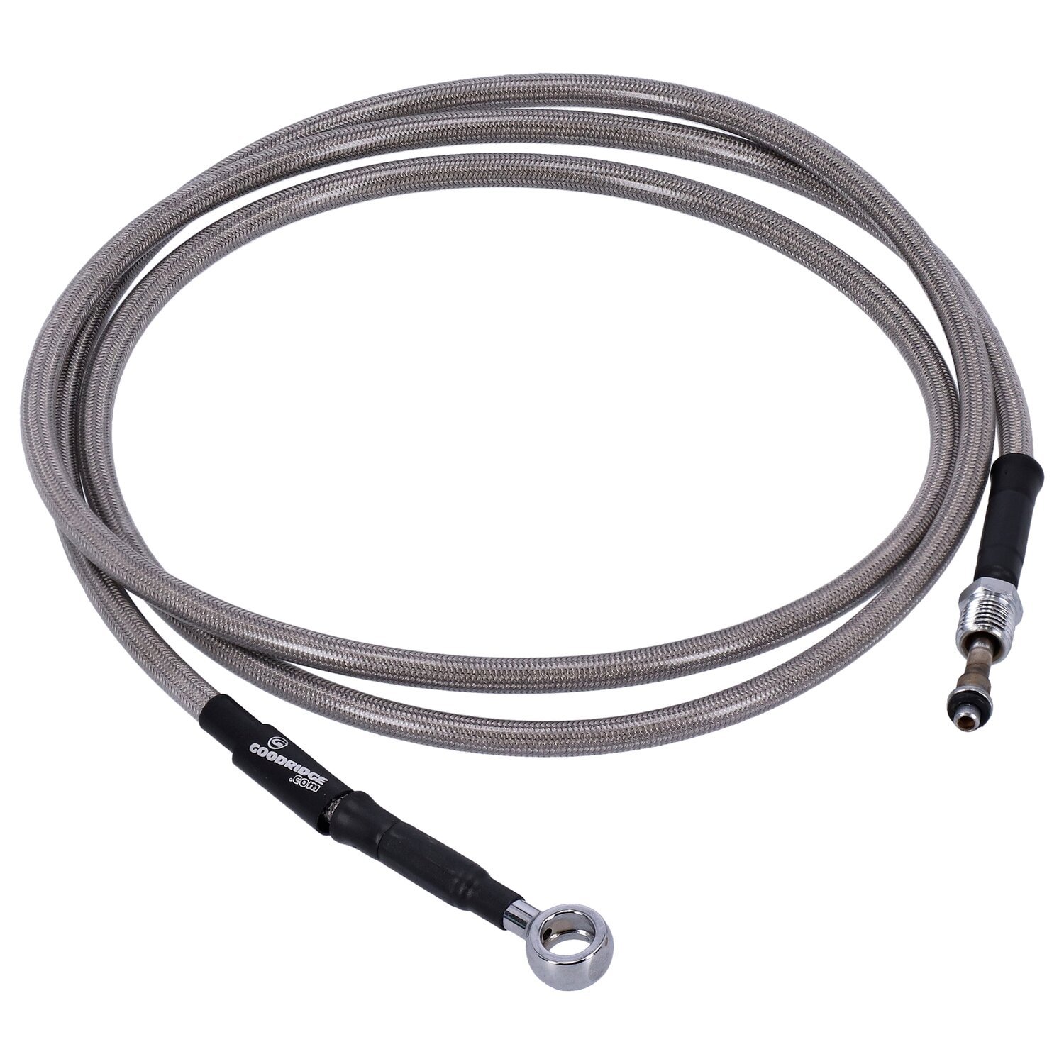 Goodridge hydraulic clutch line kit 67", clear coated, Silver