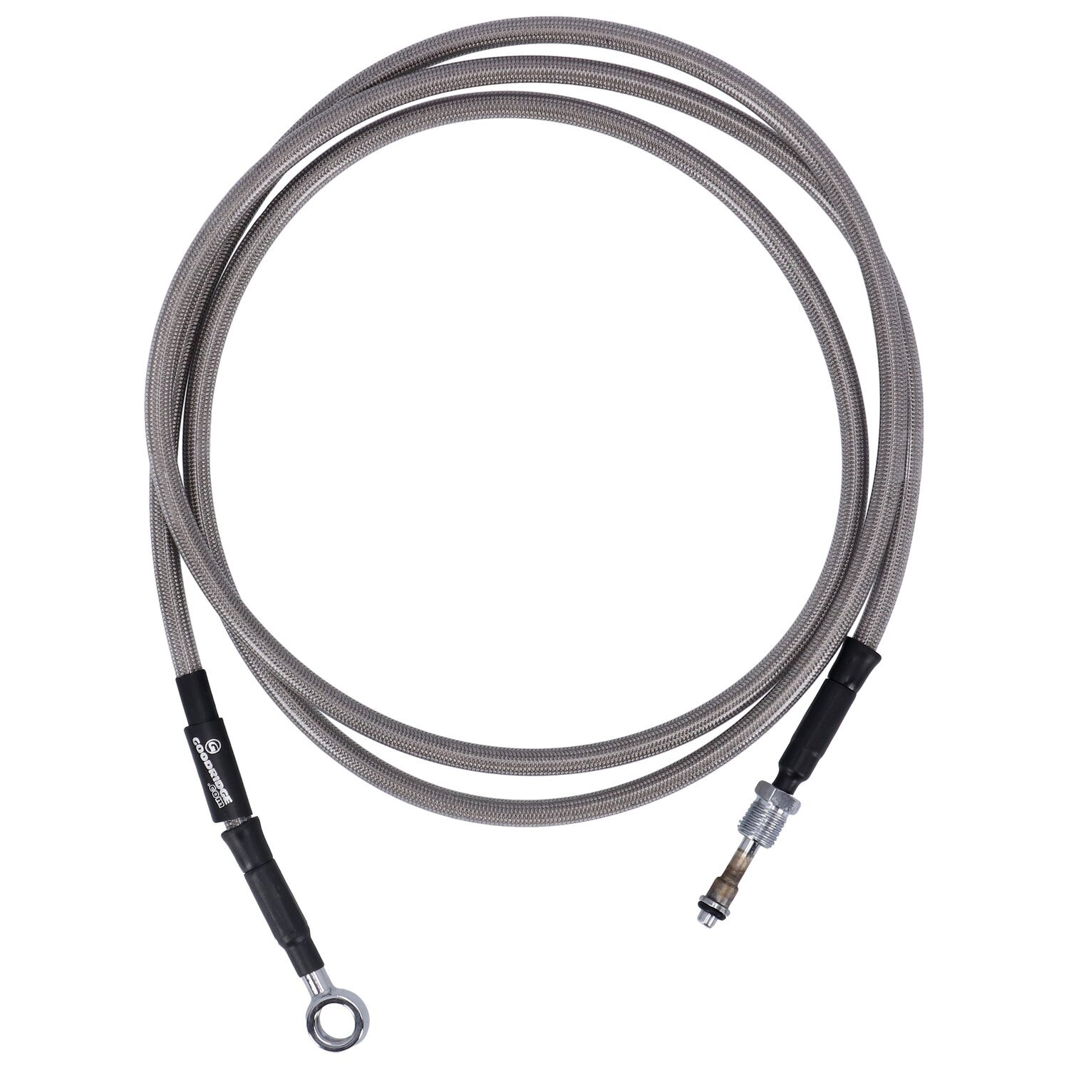 Goodridge hydraulic clutch line kit 67", clear coated, Silver