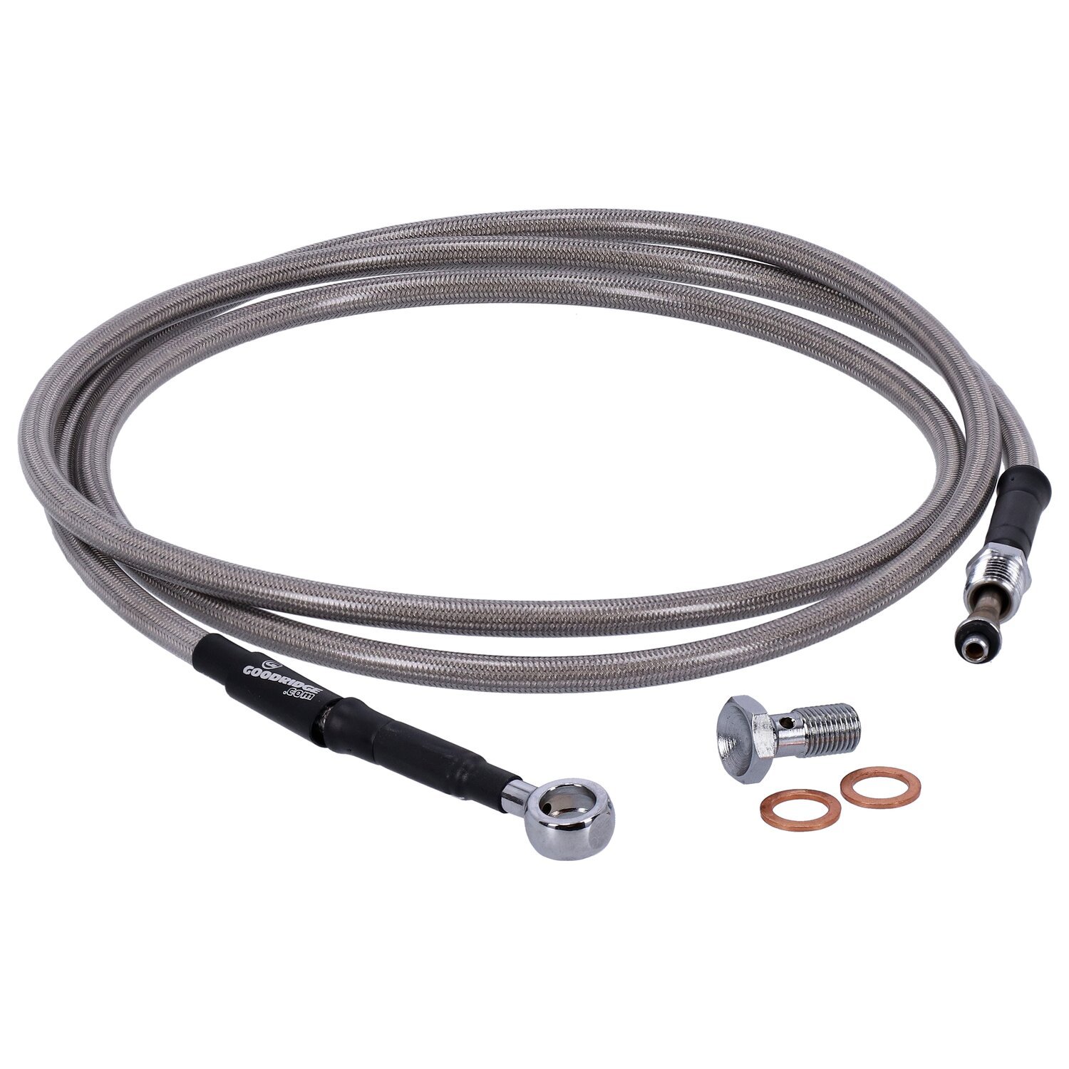 Goodridge hydraulic clutch line kit 67", clear coated