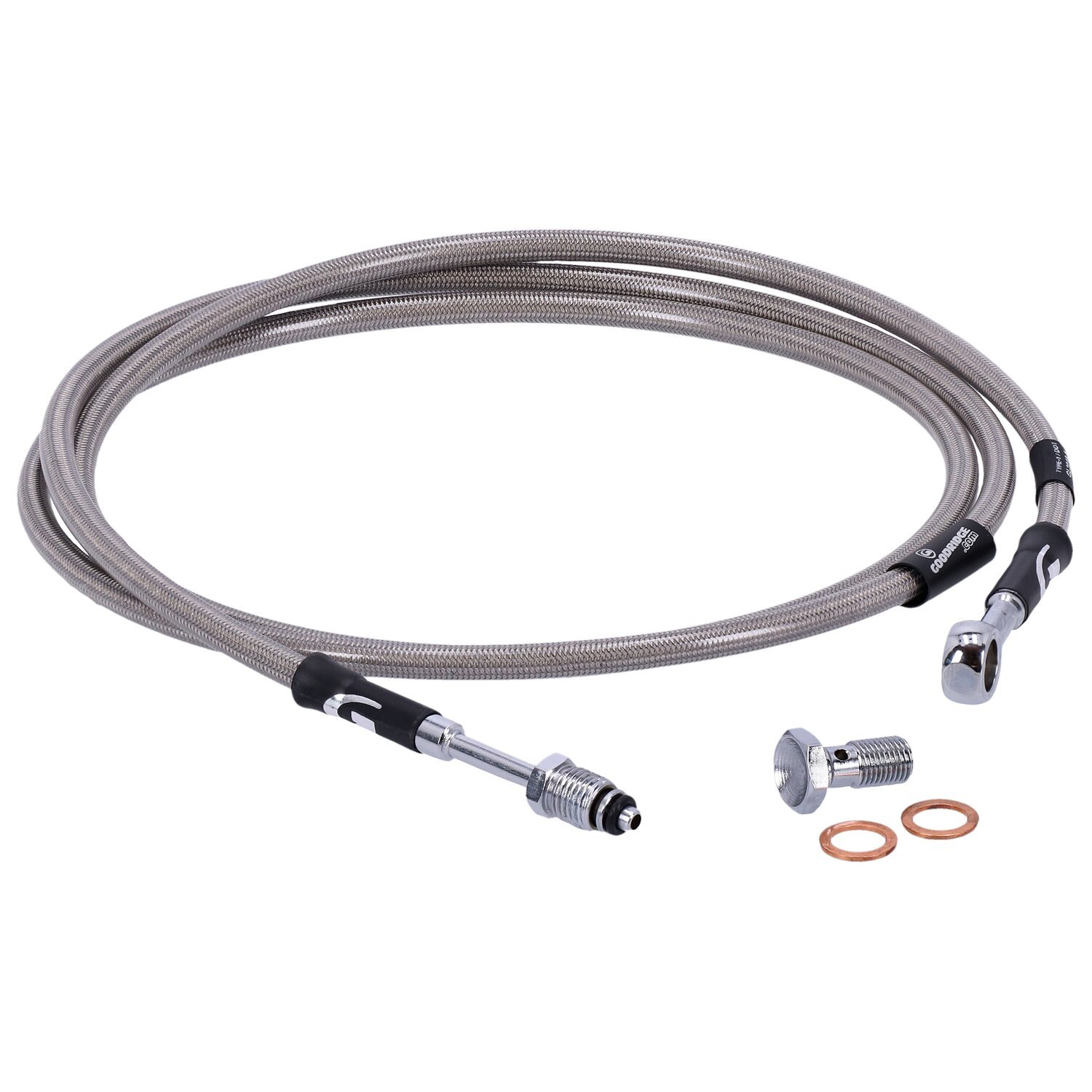 Goodridge hydraulic clutch line kit 68", clear coated