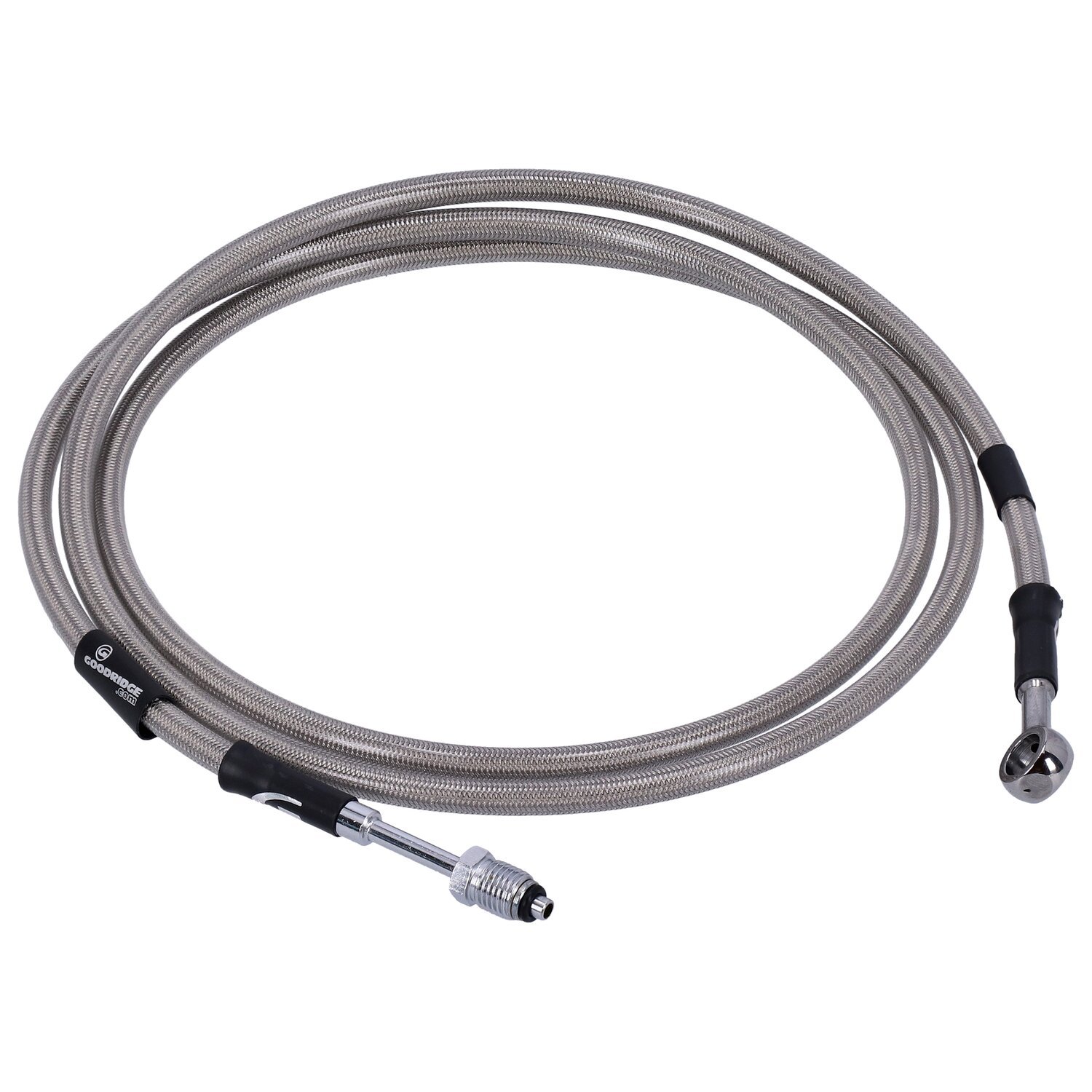 Goodridge hydraulic clutch line kit 69", clear coated, Silver