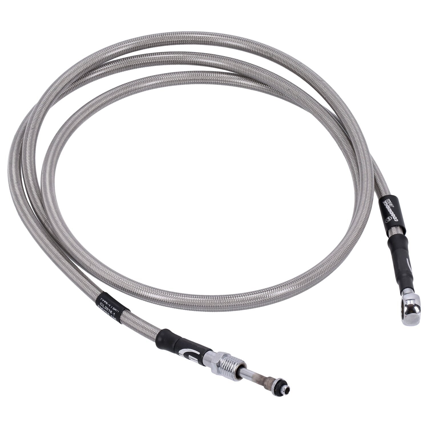 Goodridge hydraulic clutch line kit 70", clear coated, Silver