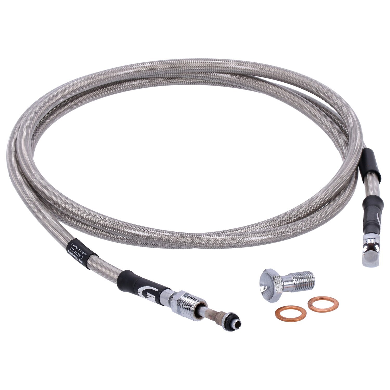 Goodridge hydraulic clutch line kit 70", clear coated