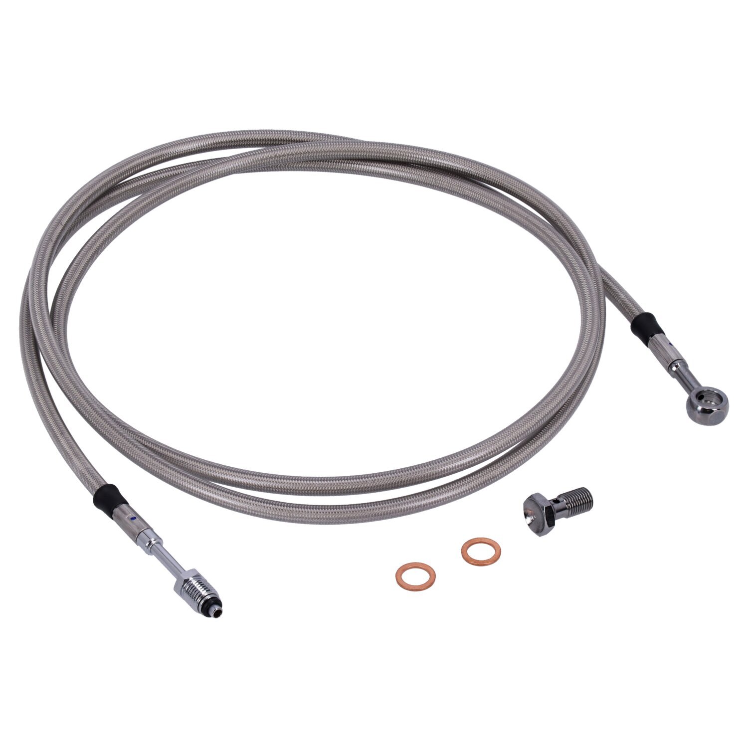 Goodridge hydraulic clutch line kit 75", clear coated, Silver