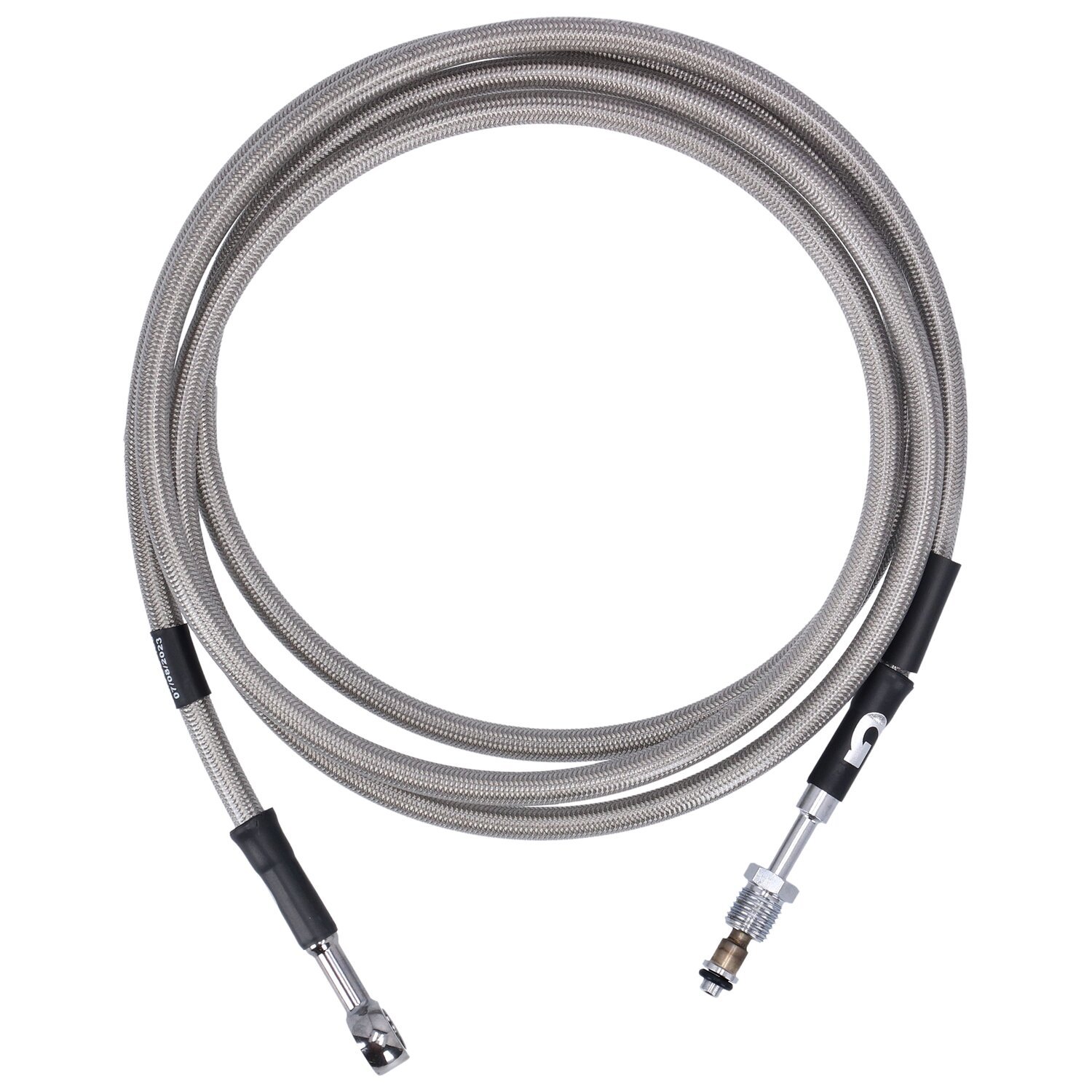 Goodridge hydraulic clutch line kit 77", clear coated, Silver