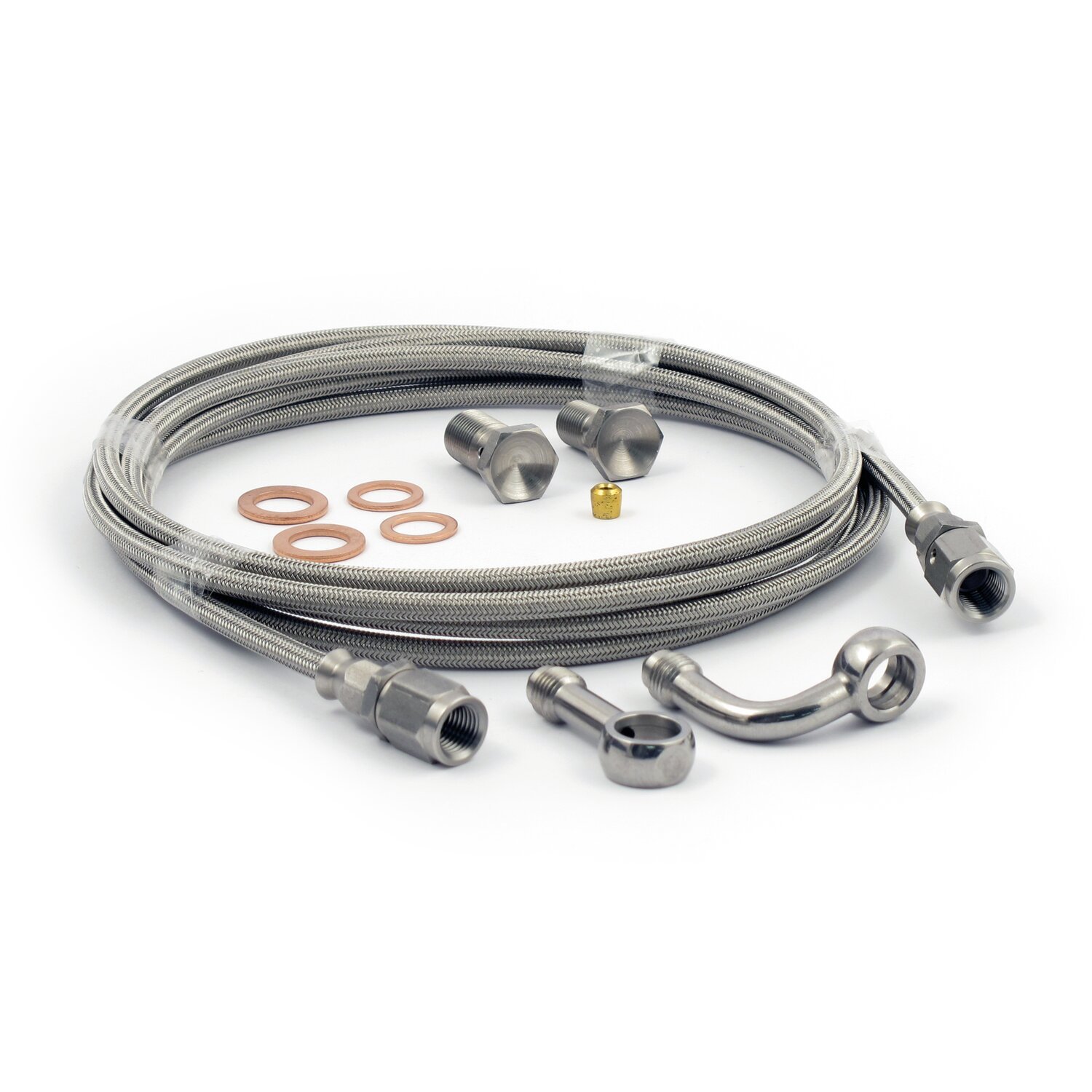 Goodridge Hide-a-Line brake line kit, stock/raised handlebar