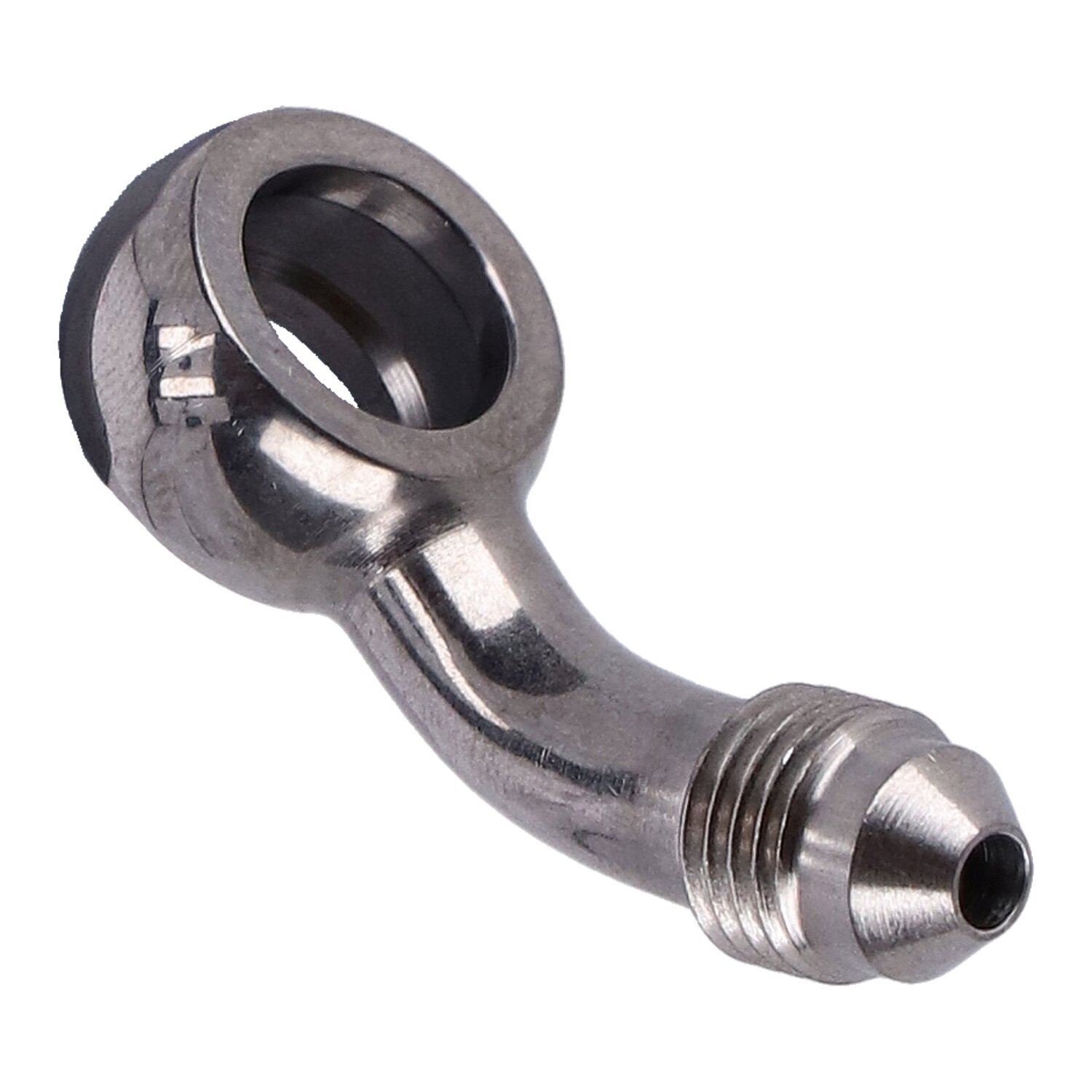 Goodridge, Slimline banjo fitting 3/8", 45 degrees. SS