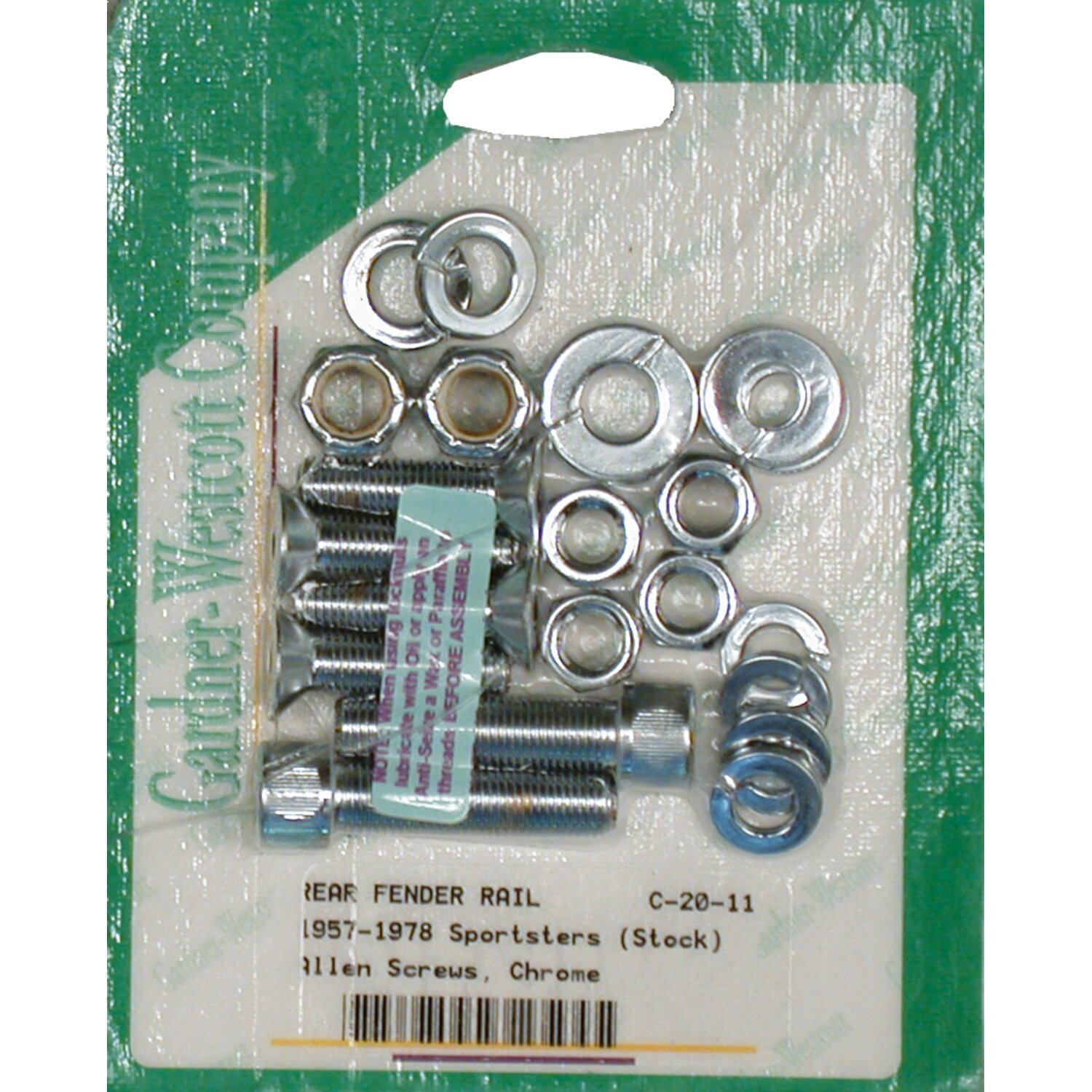 Gardner-Westcott, fender strut mount kit. Chrome Allen head