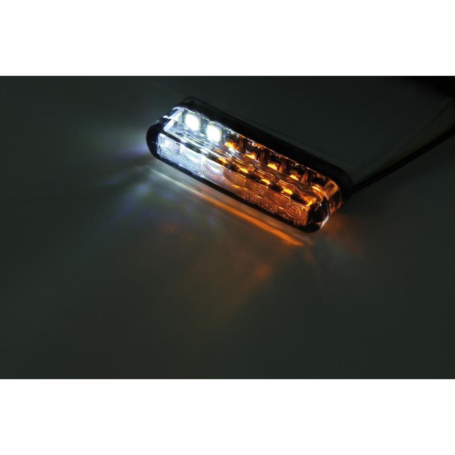 Shorty, LED turn signal / position light. Smoke lens. ECE, Gray