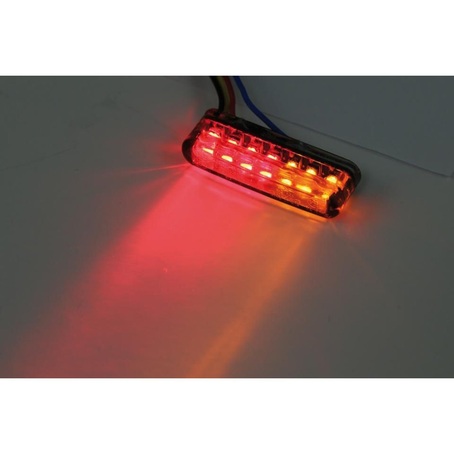 Shorty taillight/turn signal combo. Smoke lens, ECE, Black
