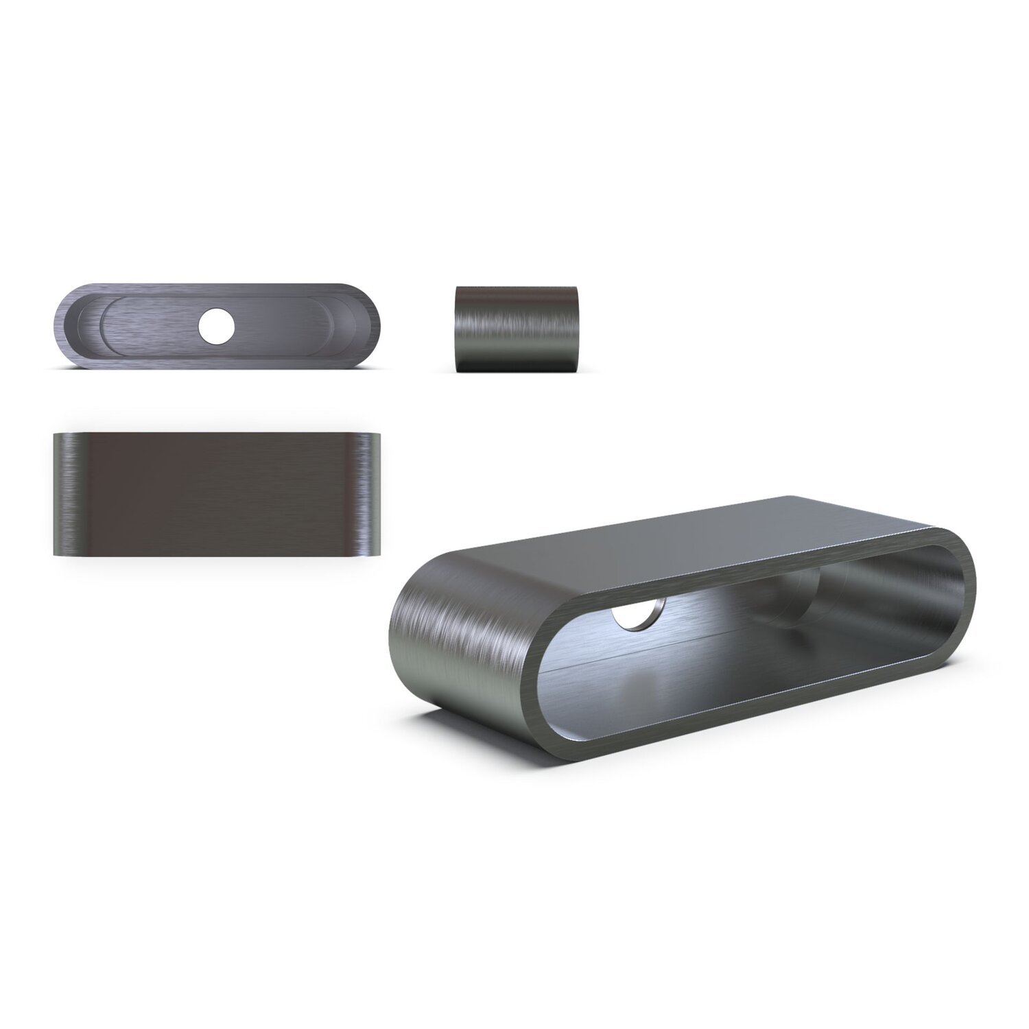 Steel weld-in housing for Shorty LED lights, Raw