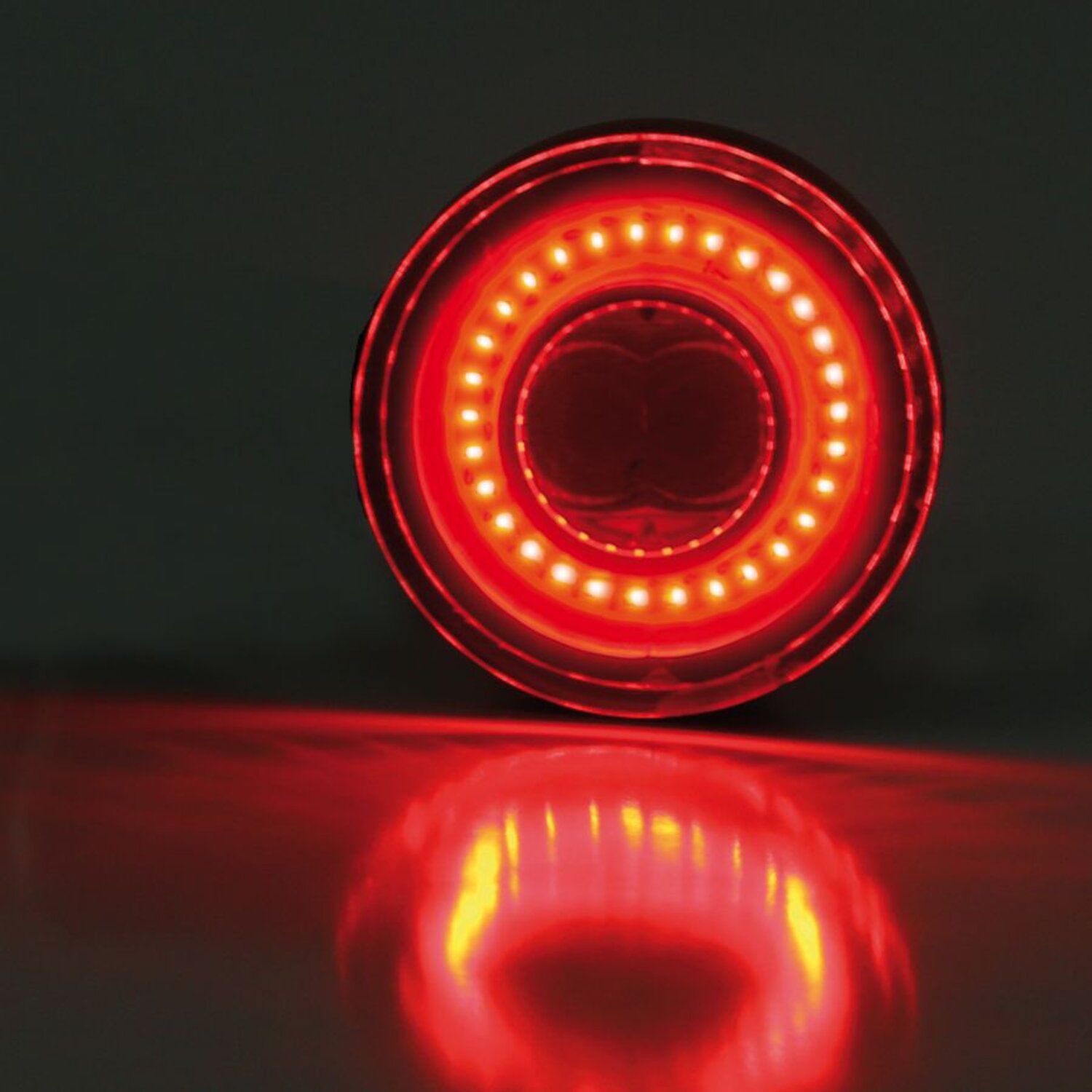 Apollo miniature round smd LED taillight/turn signal combo, Black