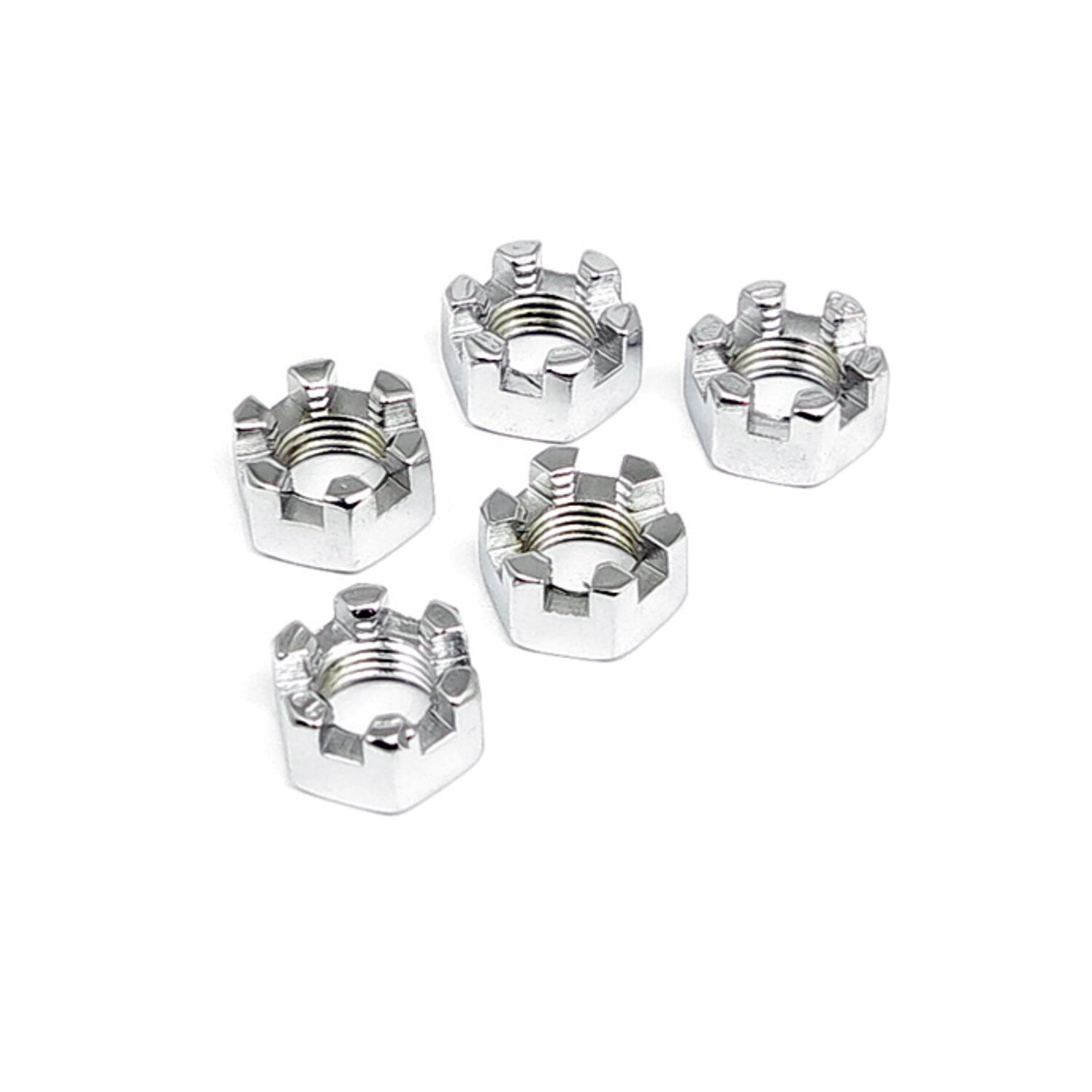 Chrome castle nut, 1/4-28