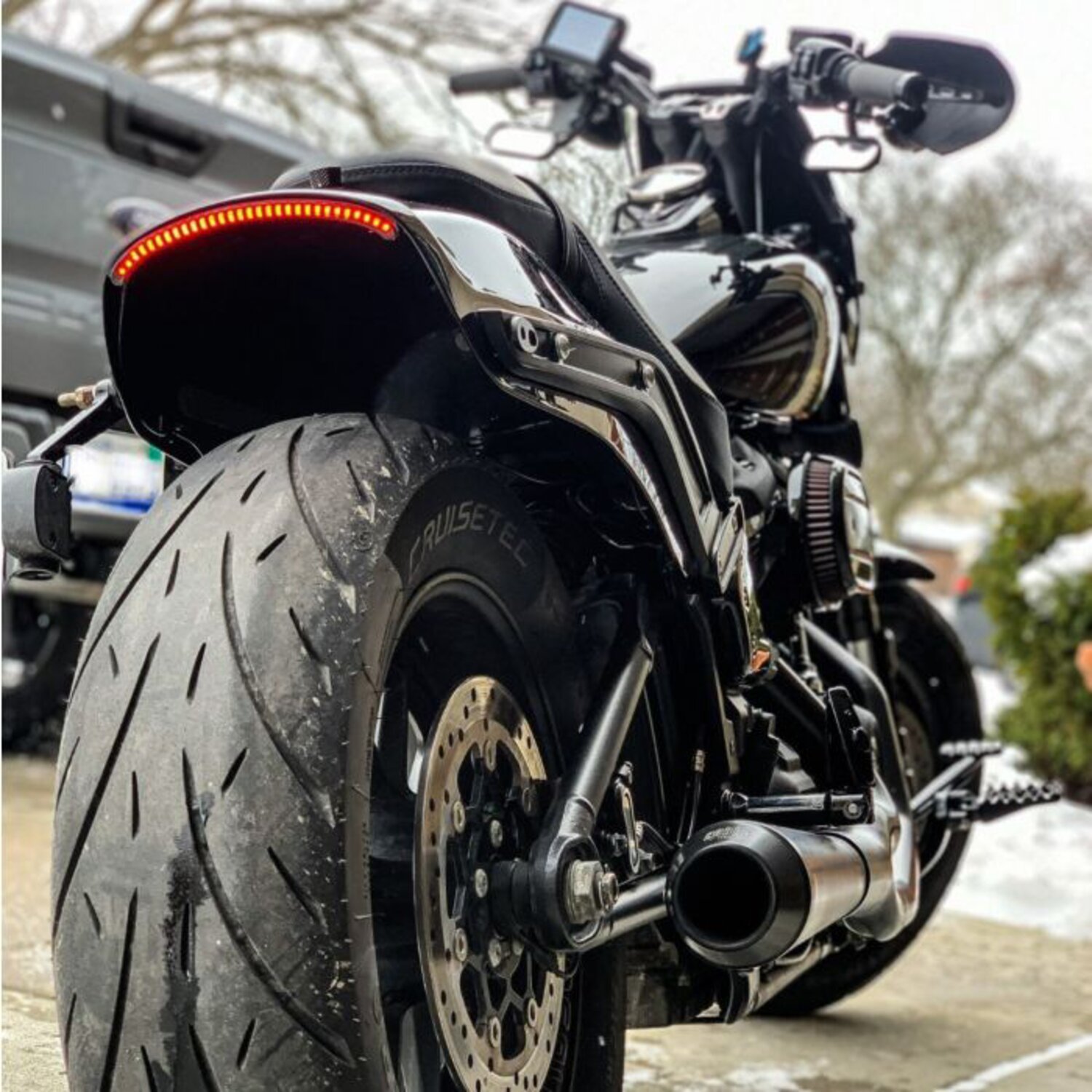 Custom Dynamics, FXFB Fat Bob LED center taillight, Red