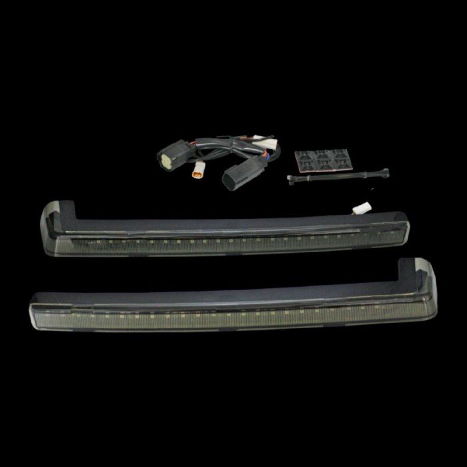 Custom Dynamics, ProBEAM LED Tour-Pak arms. Smoke lens, Black, Gloss