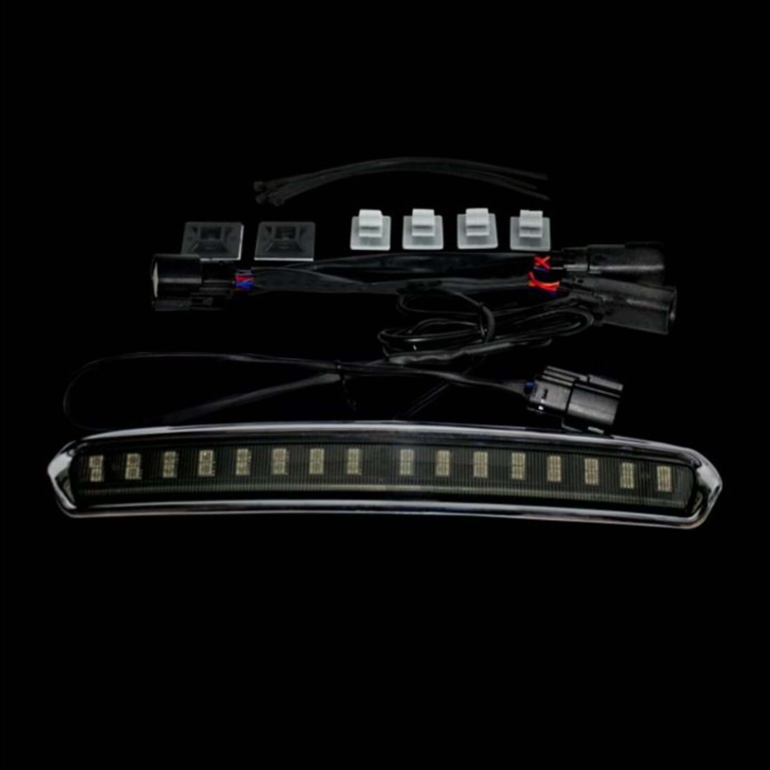 Custom Dynamics, Tour-Pak® lid light. Chrome, smoke lens, Red