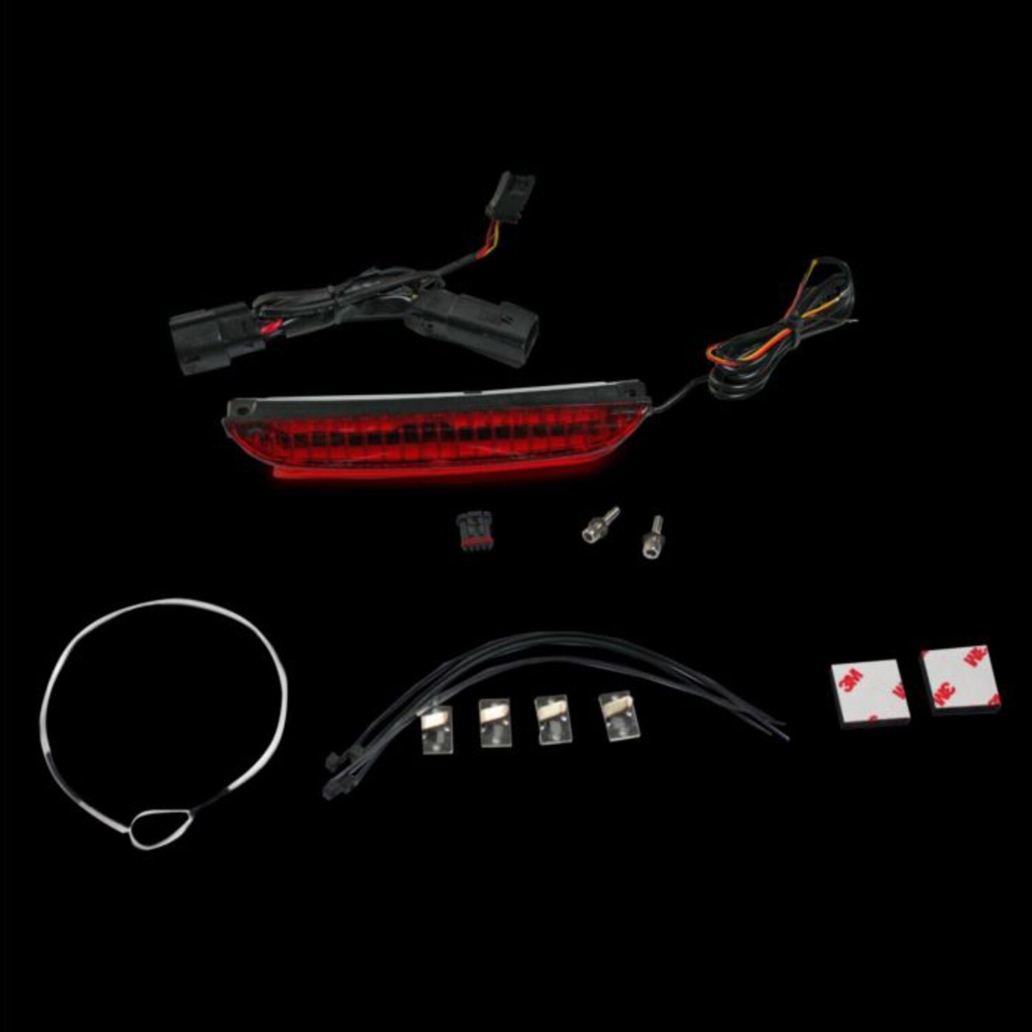 Custom Dynamics, luggage rack LED light bar. Red lens