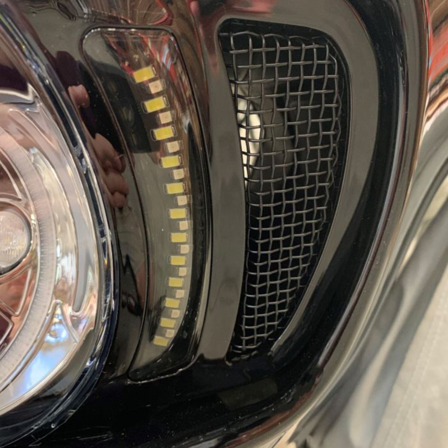 Custom Dynamics, Road Glide LED vent inserts, Black, Gloss