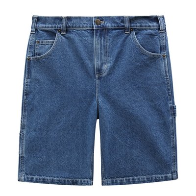 The Dickies Garyville Denim short is one of the core summer-styles. A straight fitting regular length short with authentic utility carpenter detailing. Featuring hammer loop and tool pocket, two rounded rear patch pockets and coin pocket on the front. Made of our hard-wearing 100% cotton 12.5 oz denim with off-white stitching. A classic utility carpenter short that’s built to last.