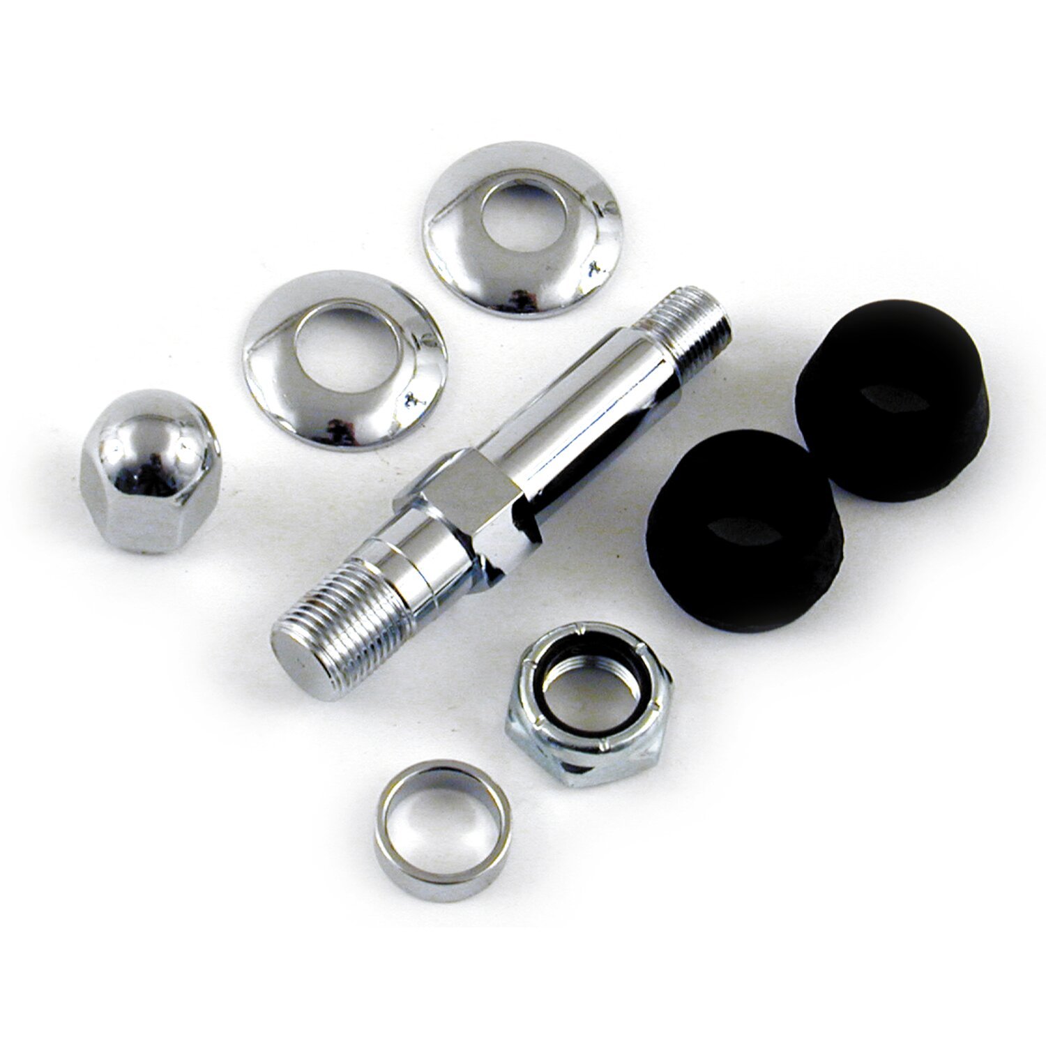 Lower shock stud kit, Chrome