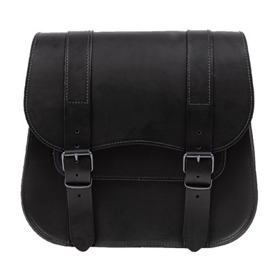 A symmetrical full leather saddlebag, for either right or left side use.
With a special HPDE reinforced backside.
The reinforced backside allows drilling mounting holes in the required places to make this bag fit most applications.
A saddlebag support and mounting straps are not included.
Weight 1.67kg.
Approx. dimensions: 39cm wide x 35cm high x 13cm deep.
Note: Dimensions and capacity are approximate and for reference only.