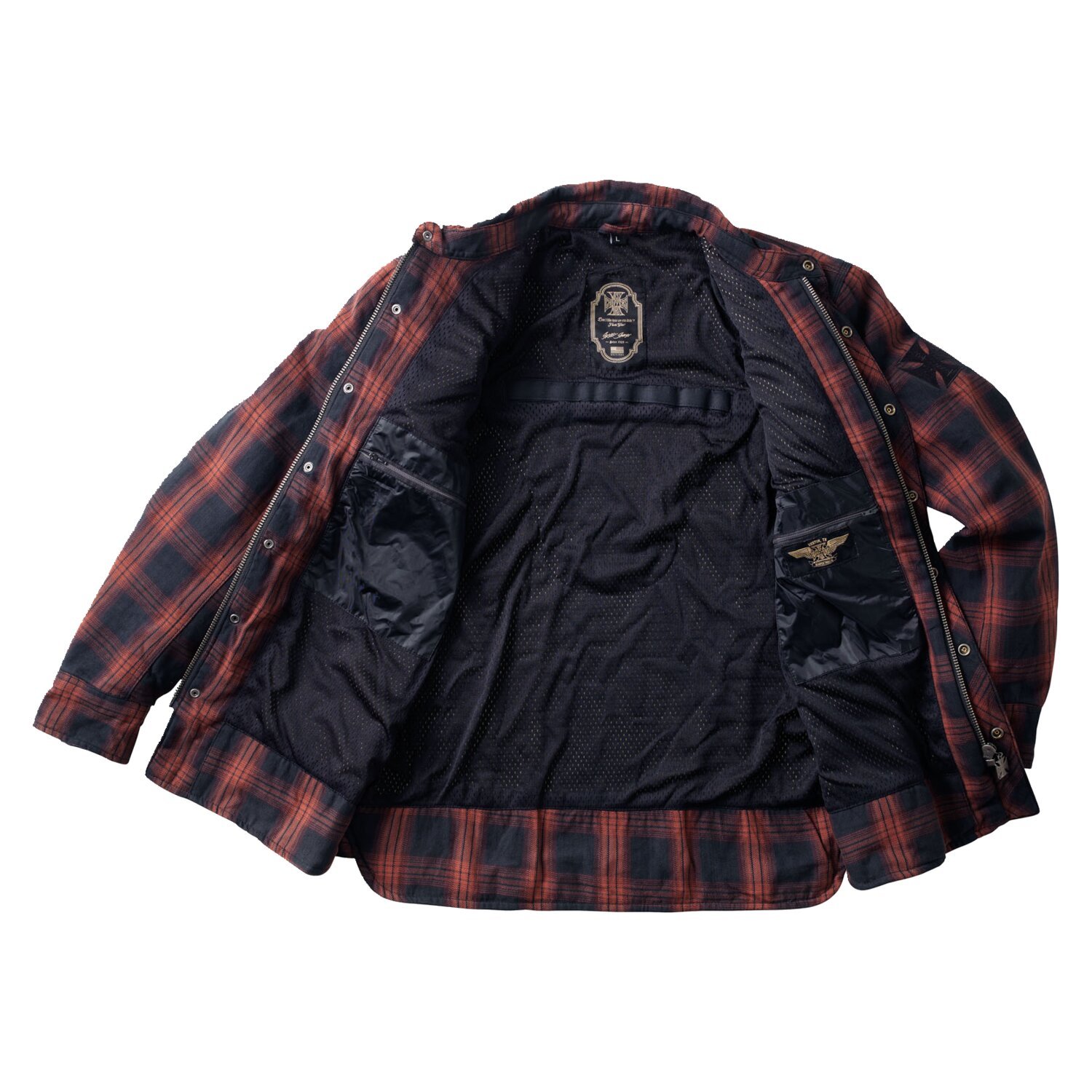 WCC Austin Kevlar riding shirt red/black, 2XL