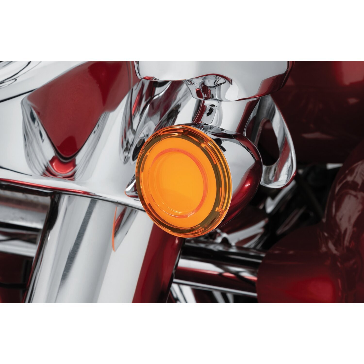 Kuryakyn, Tracer LED front turn signal insert set amber lens, Orange