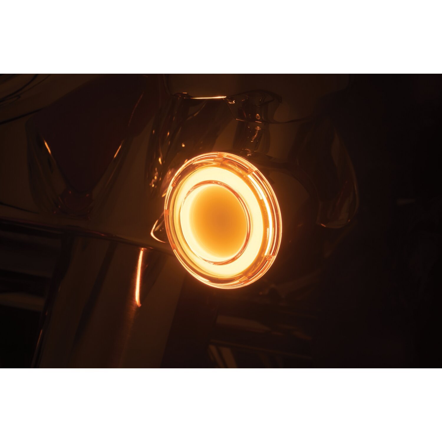 Kuryakyn, Tracer LED front turn signal insert set amber lens, Orange