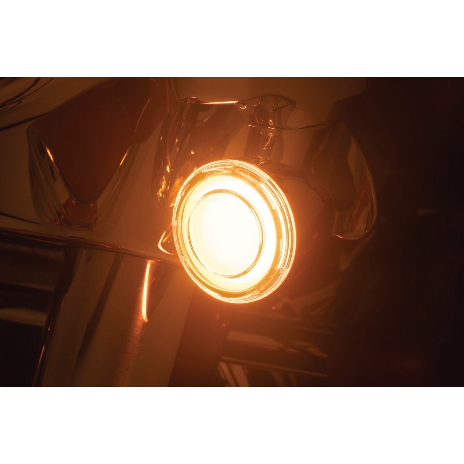 Kuryakyn, Tracer LED front turn signal insert set amber lens, Orange