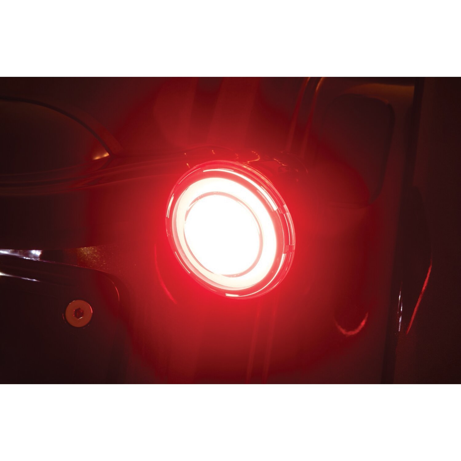 Kuryakyn, Rear tracer LED turn signal insert set. smoke lens, Red, Clear