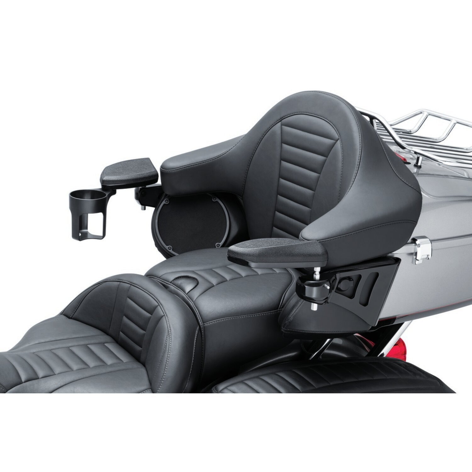 Kuryakyn, Passenger armrest set, Black, gloss
