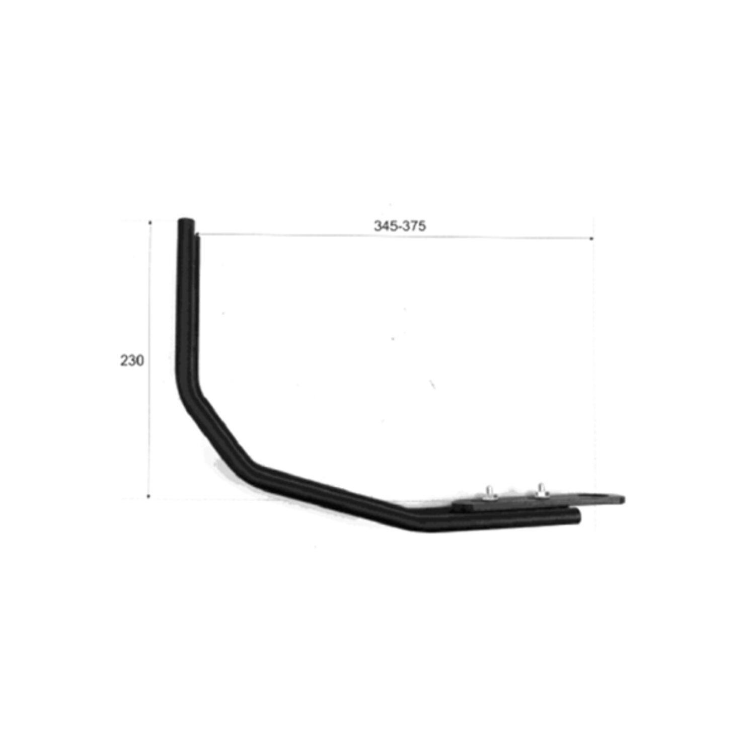 Westland Customs, behind tire license plate holder, Black, Wrinkle