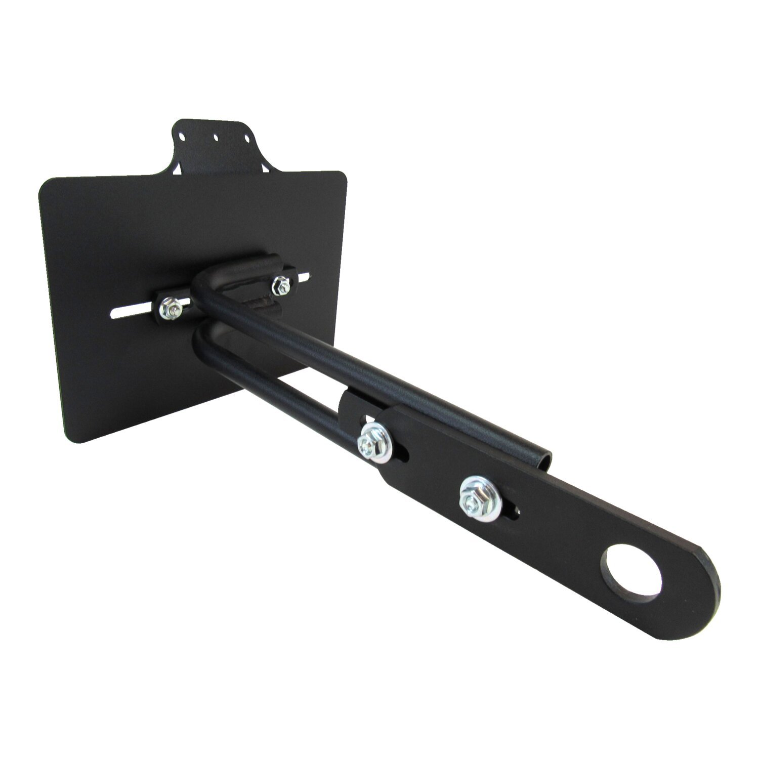 Westland Customs, side mount license plate bracket NL/B, Black, Wrinkle