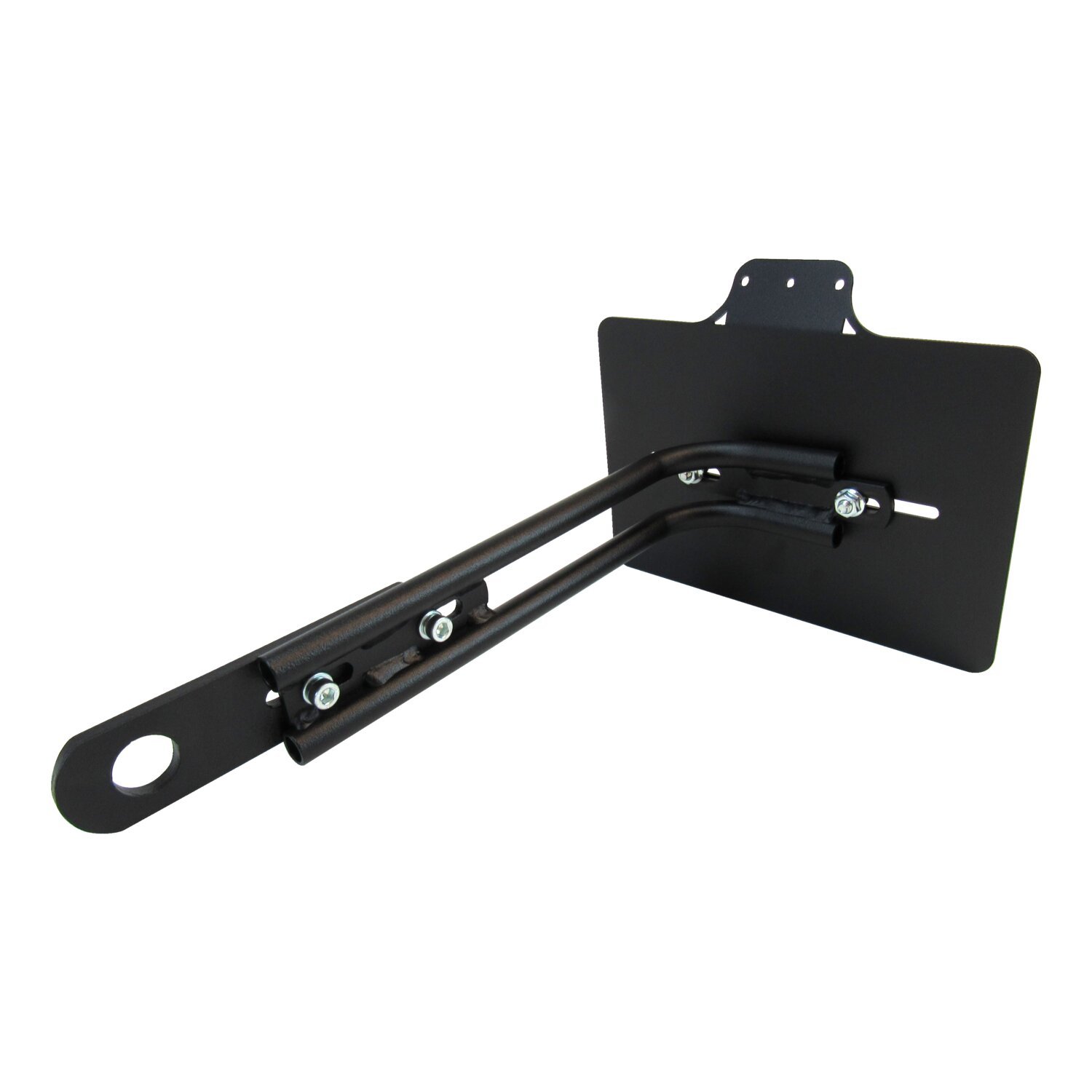 Westland Customs, side mount license plate bracket NL/B, Black, Wrinkle
