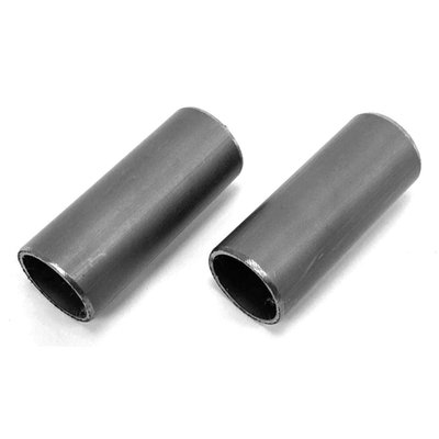 Outside diameter 21mm, length 50mm. These are welding splines, used to slide inside 1" (25.4mm) frame hoops to reinforce the welding joint between hoop & frame. Also makes the welding process easier.